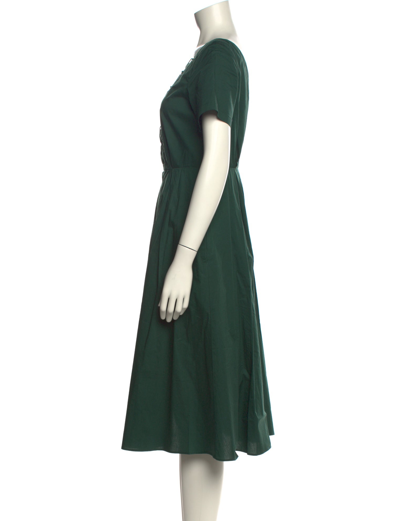 Staud V-Neck Midi Length Dress