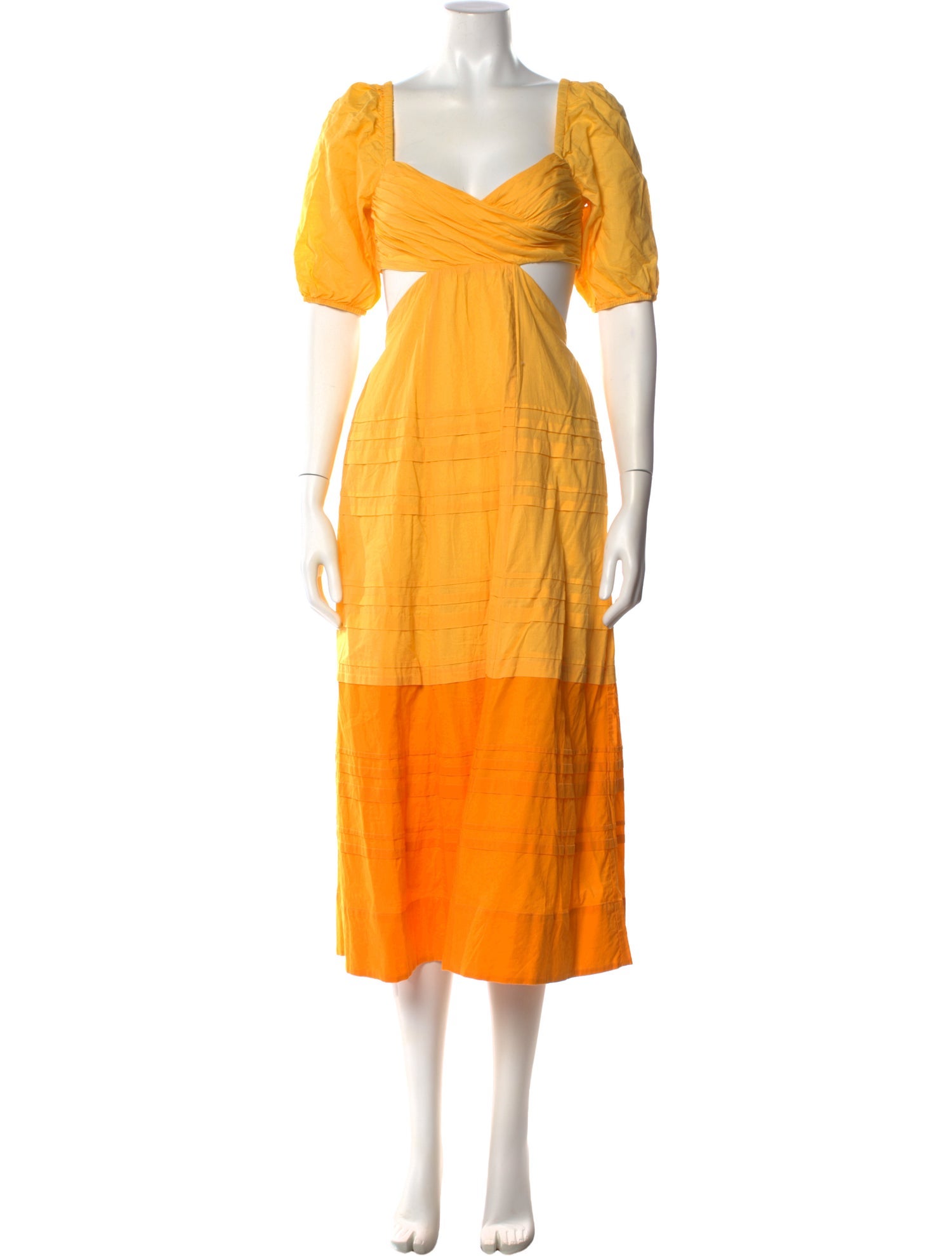 Staud V-Neck Long Dress