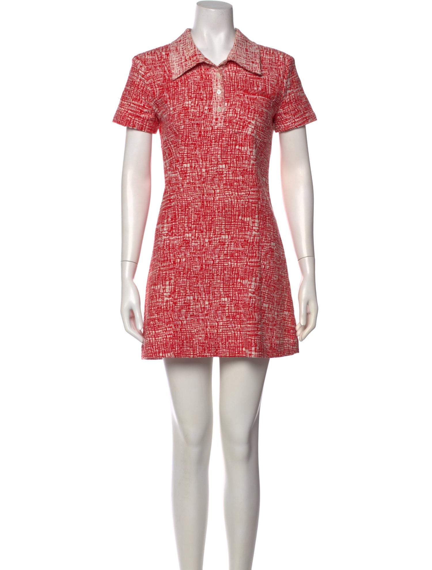 Staud Plaid Print Mini Dress