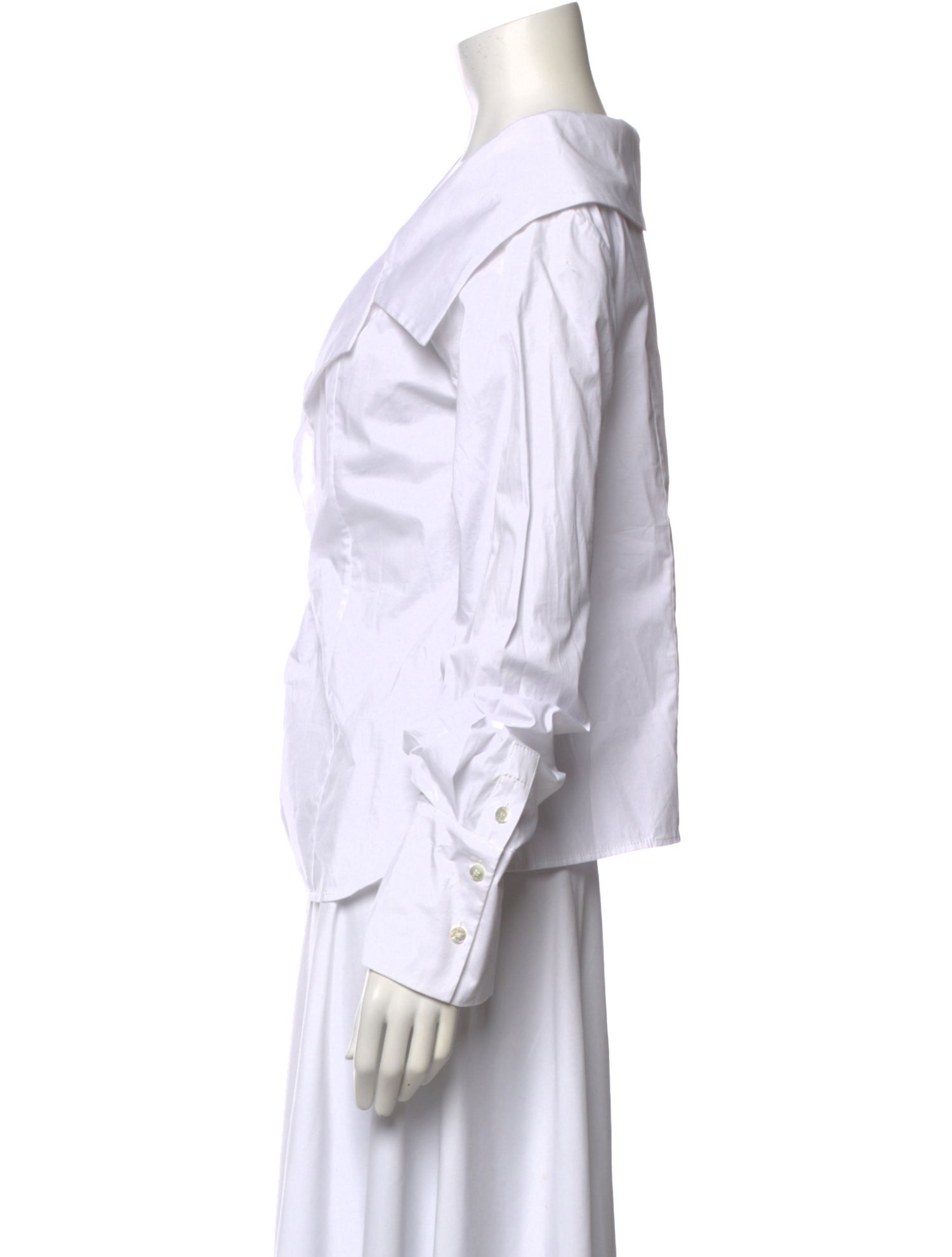 Staud V-Neck Long Sleeve Blouse