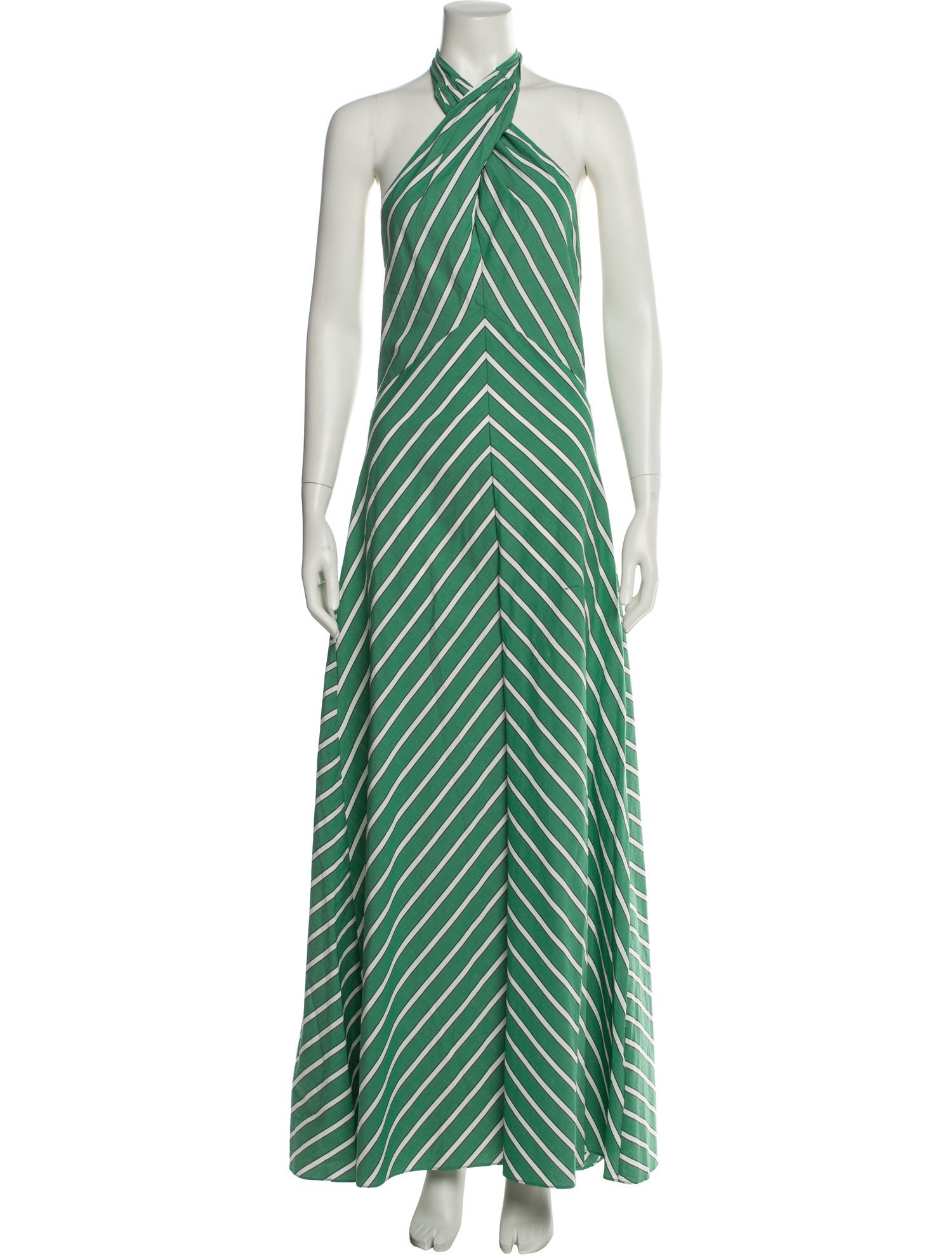 Staud Striped Long Dress