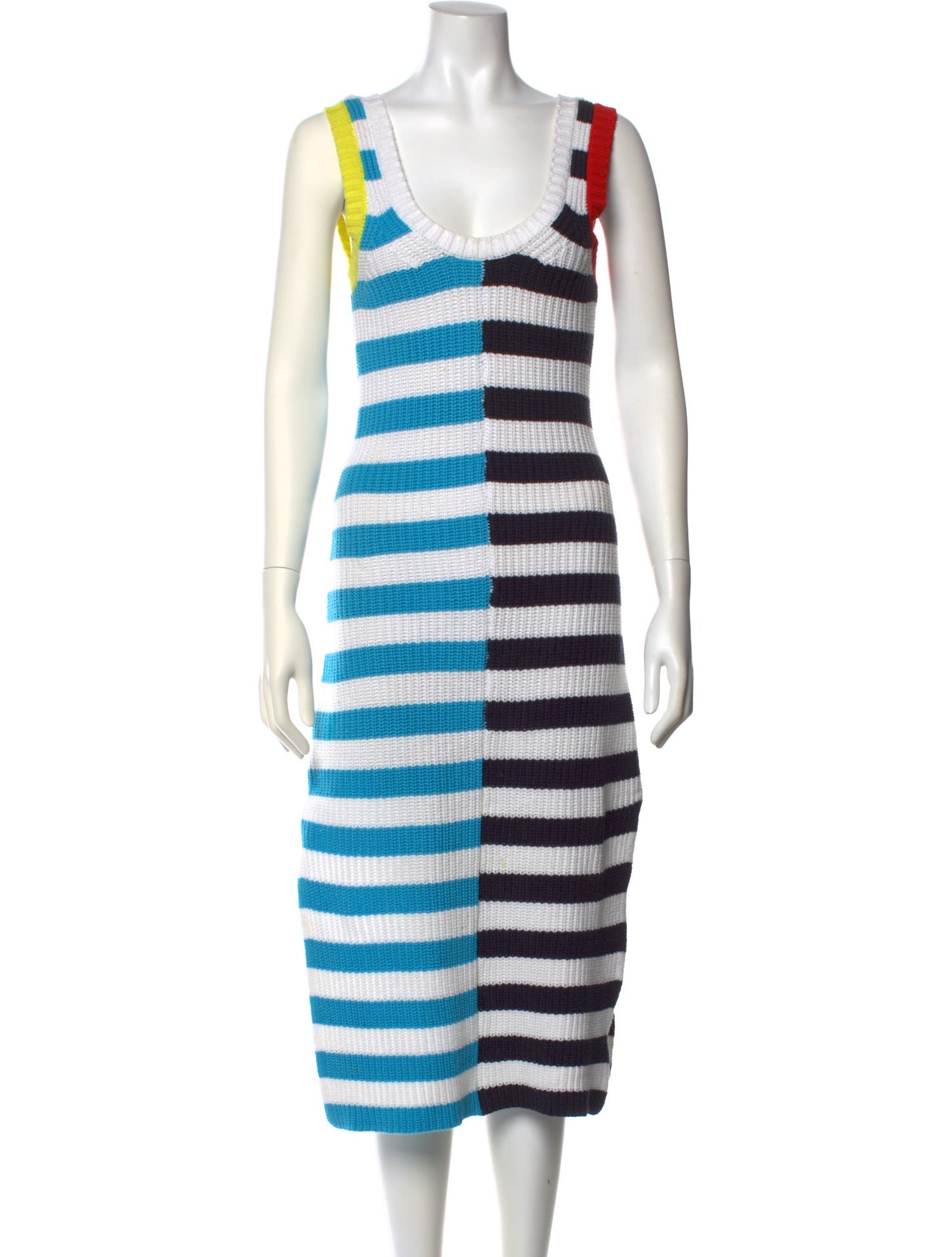 Staud Striped Long Dress