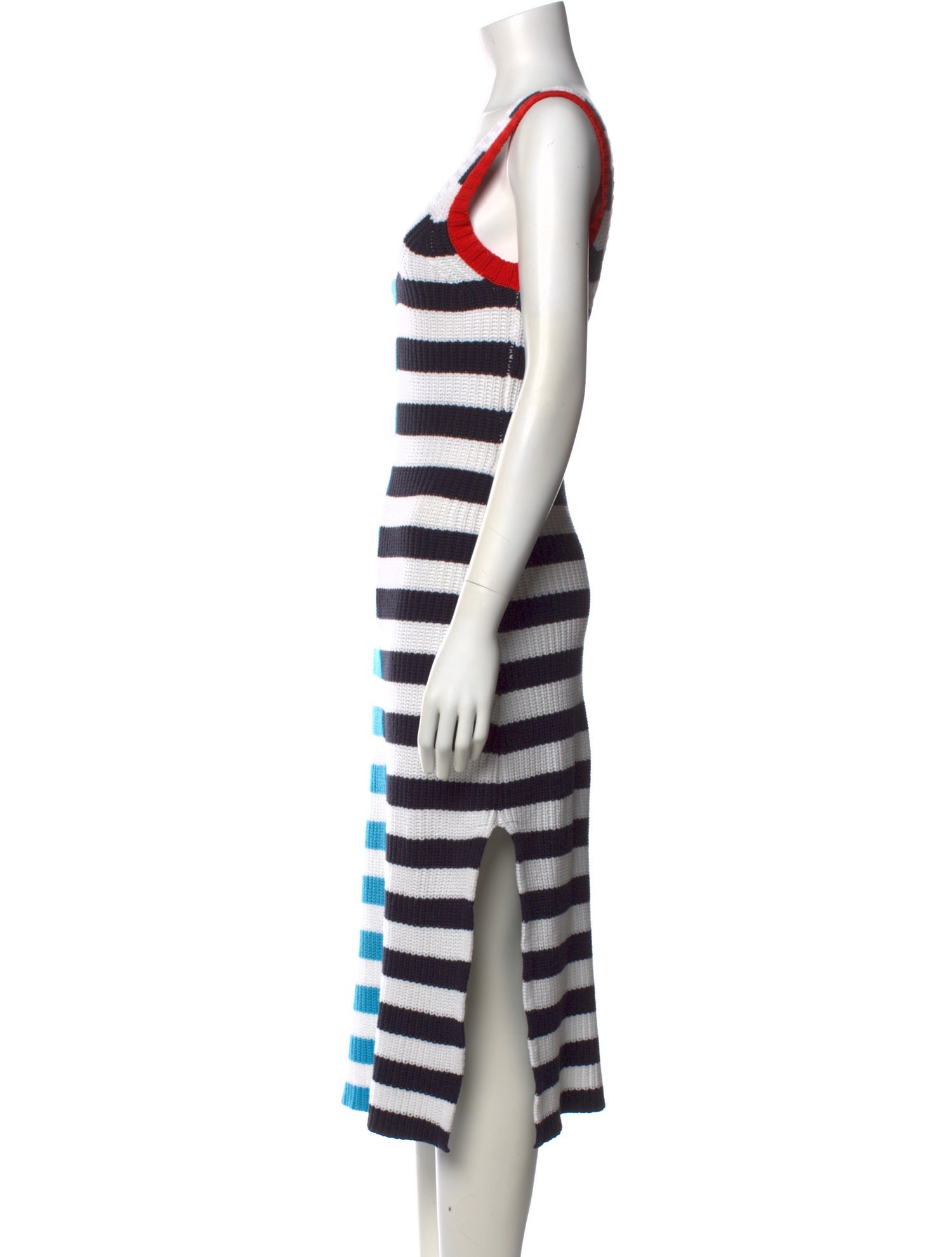 Staud Striped Long Dress