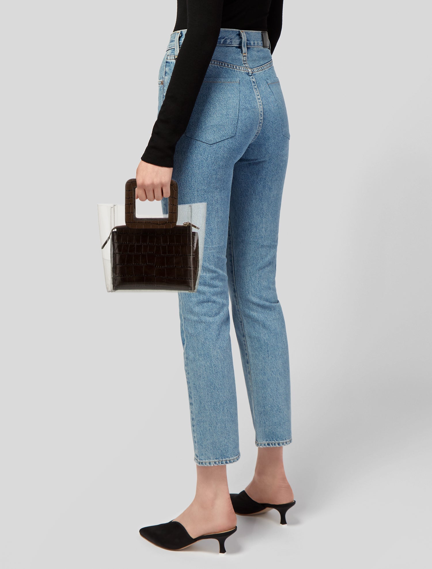 Staud PVC Top Handle Bag