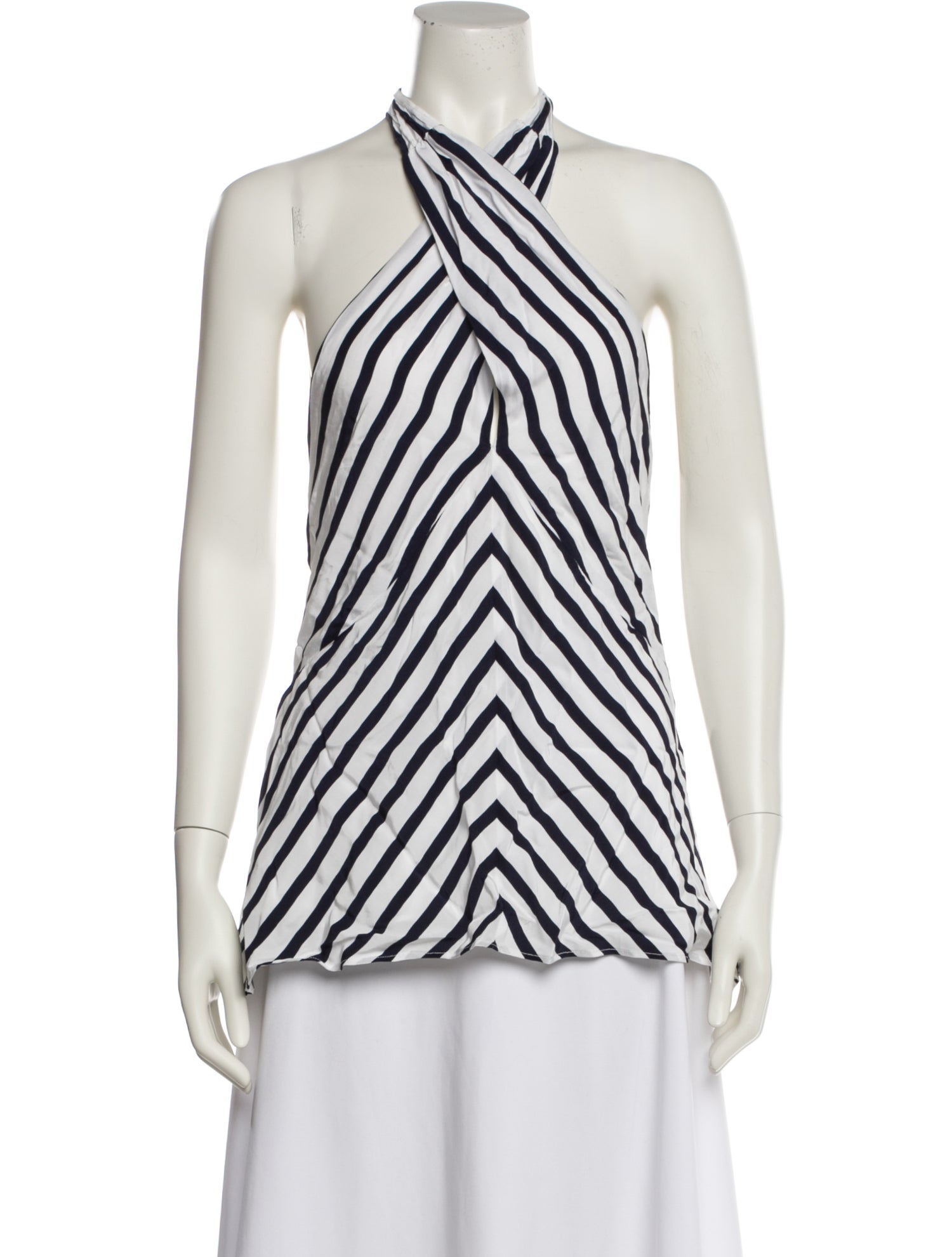 Staud Striped Halterneck Top