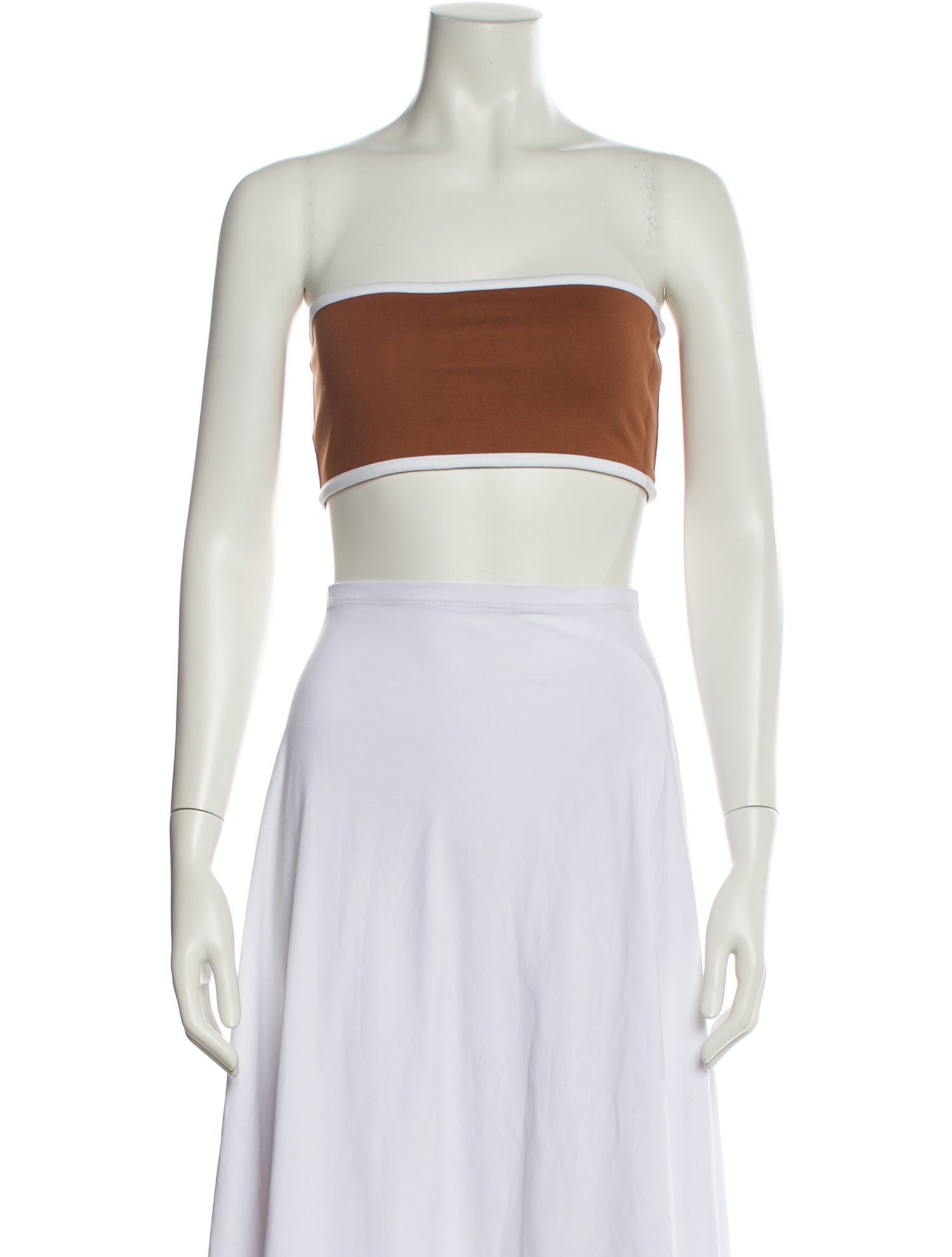 Staud Strapless Crop Top