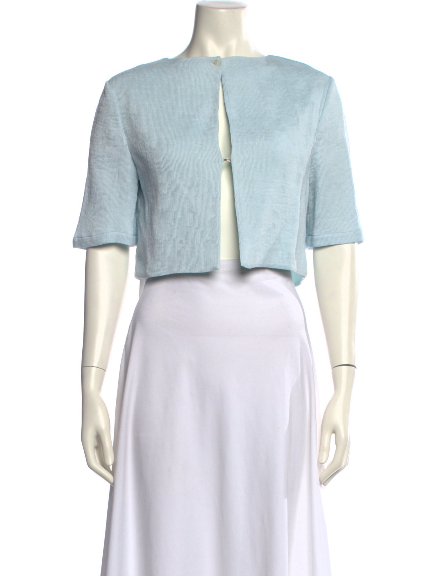 Staud Crew Neck Short Sleeve Crop Top