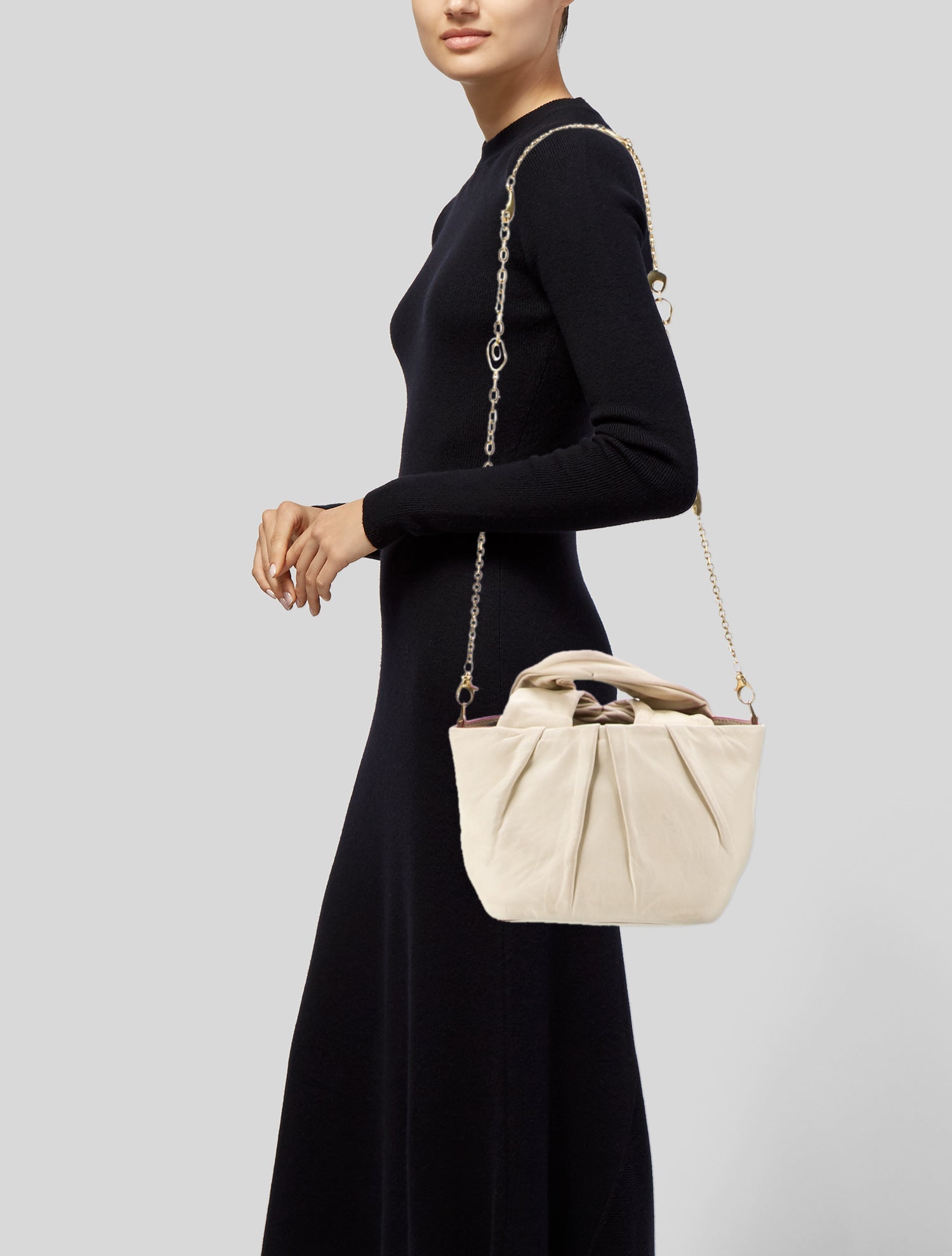 Staud Leather Top Handle Bag