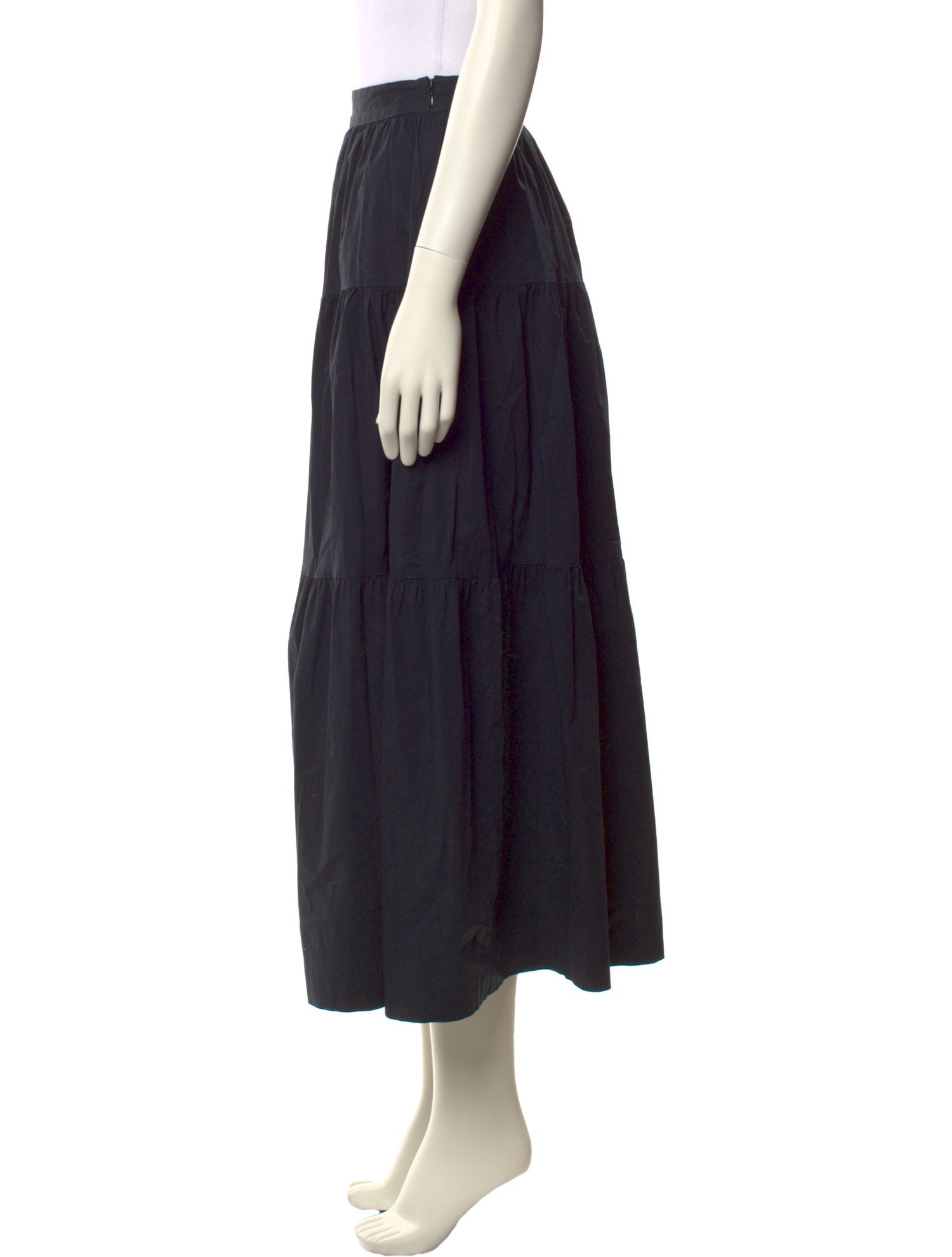 Staud Ruffle Embellishment Midi Length Skirt