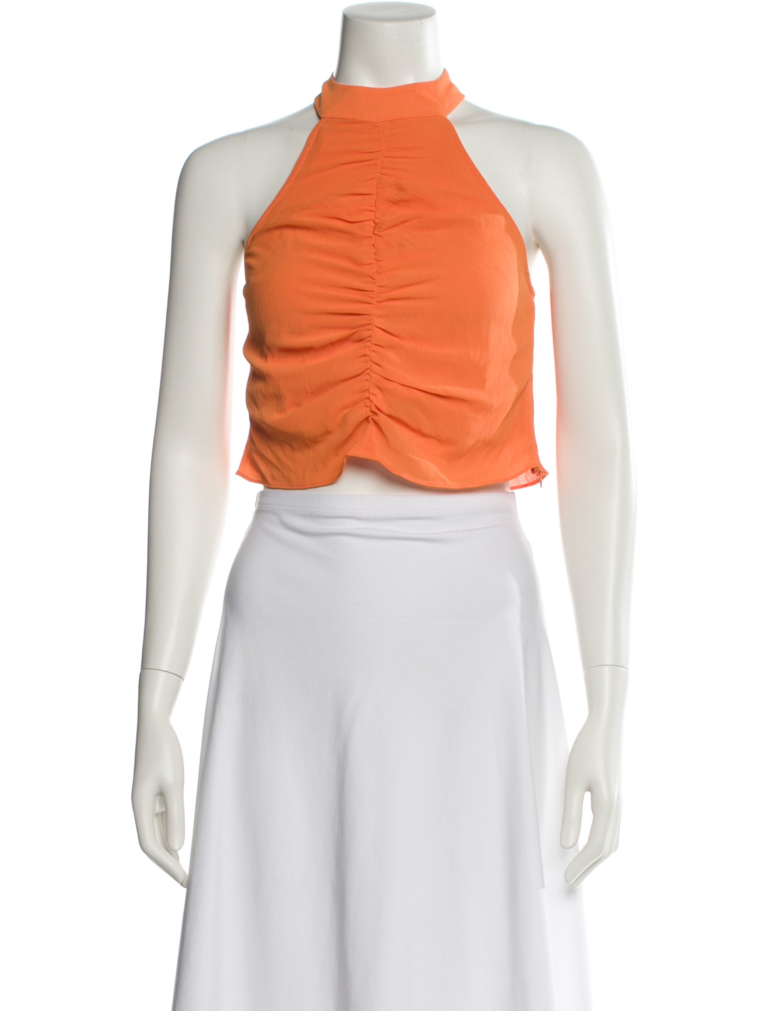 Staud Mock Neck Sleeveless Crop Top