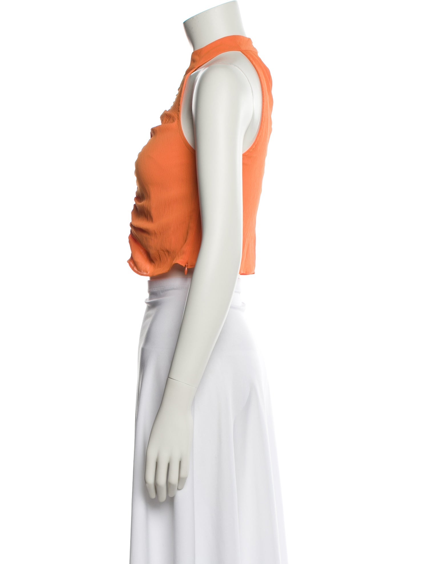 Staud Mock Neck Sleeveless Crop Top