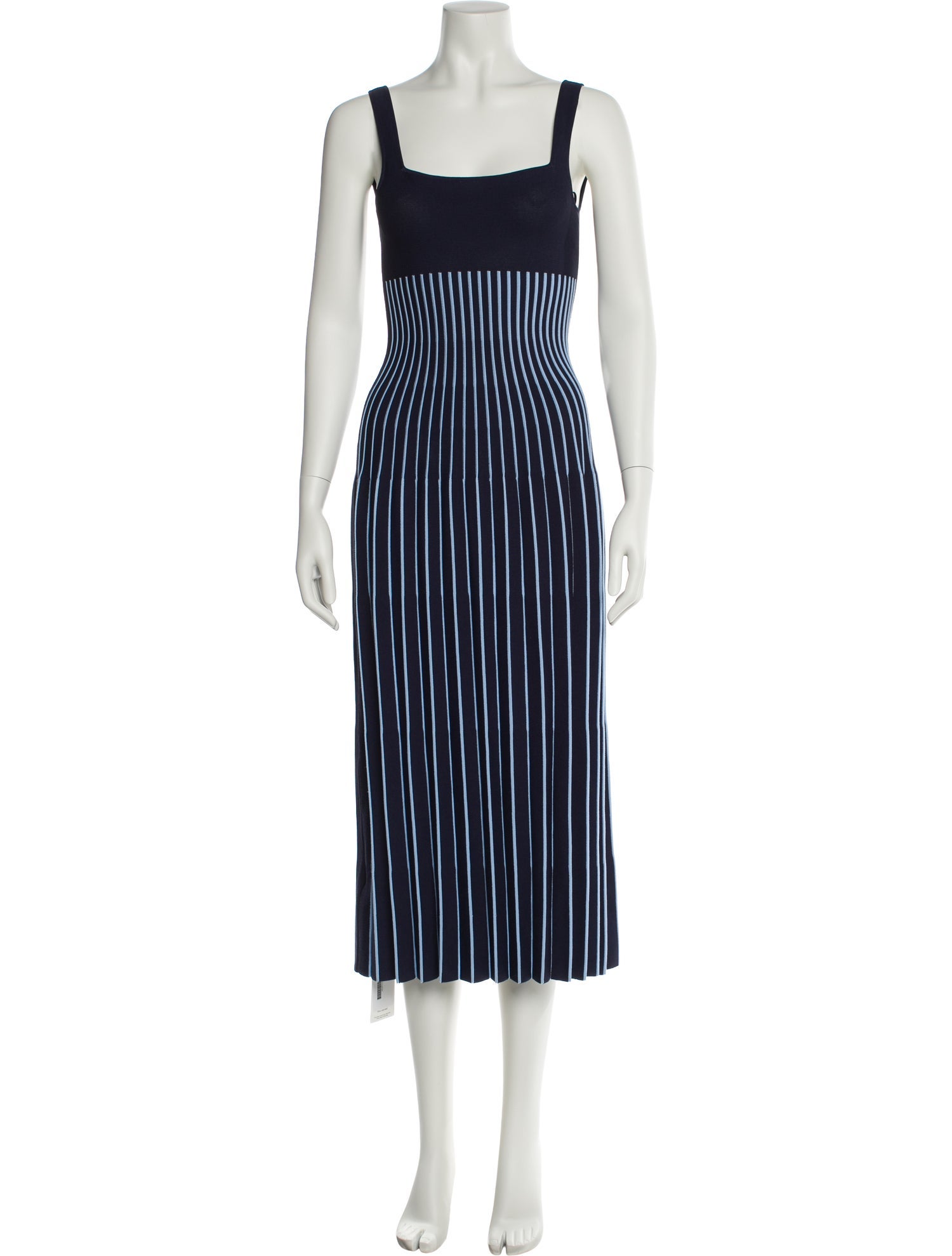 Staud Striped Midi Length Dress