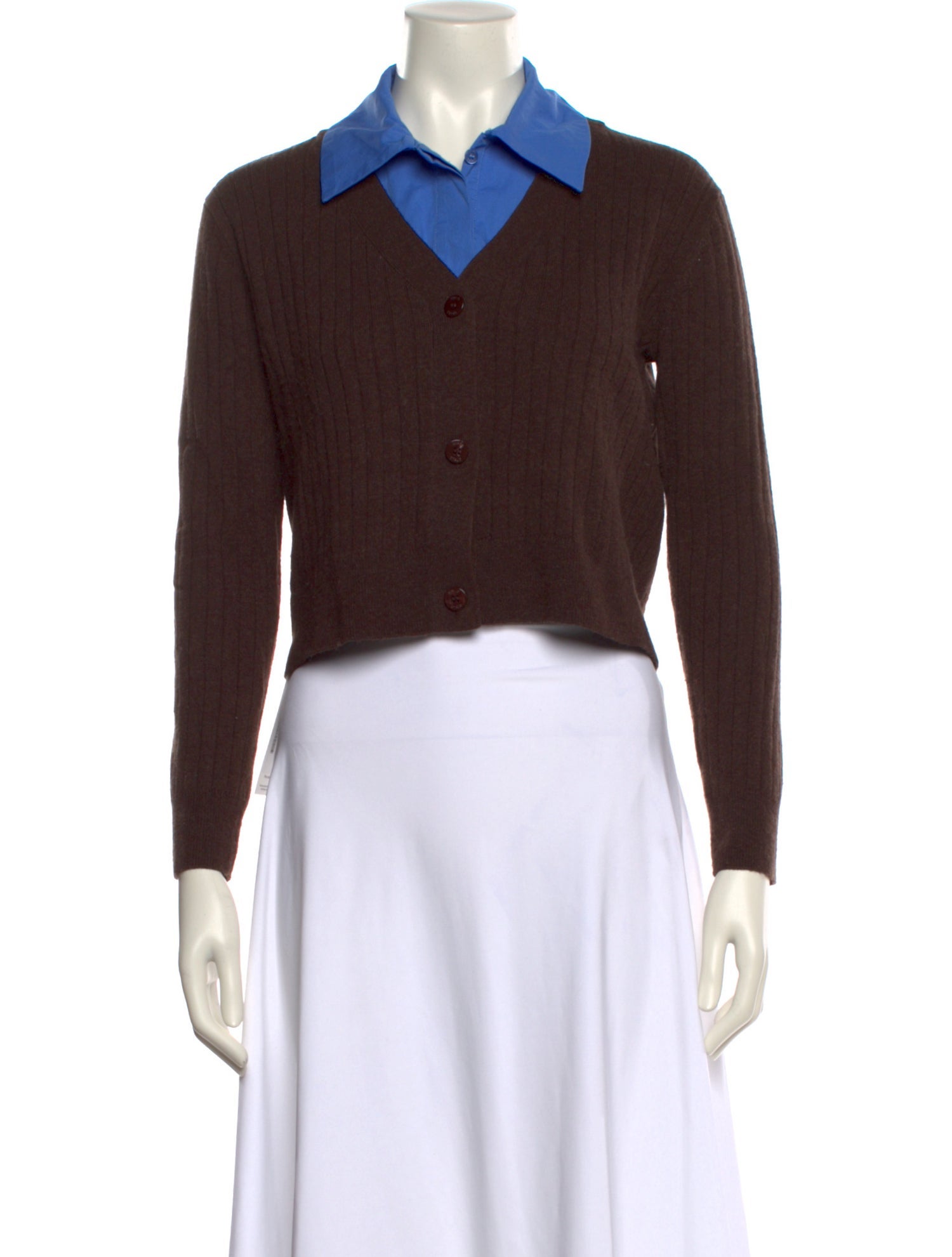 Staud Nylon V-Neck Sweater