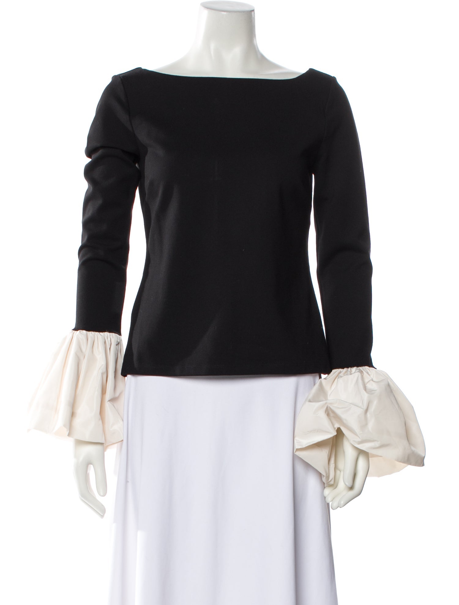 Staud Bateau Neckline Long Sleeve Top