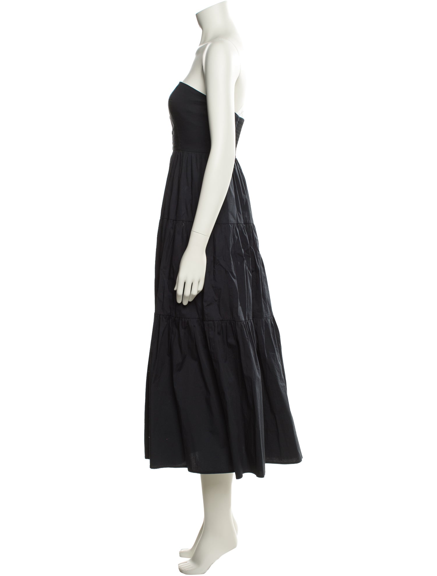 Staud Strapless Midi Length Dress