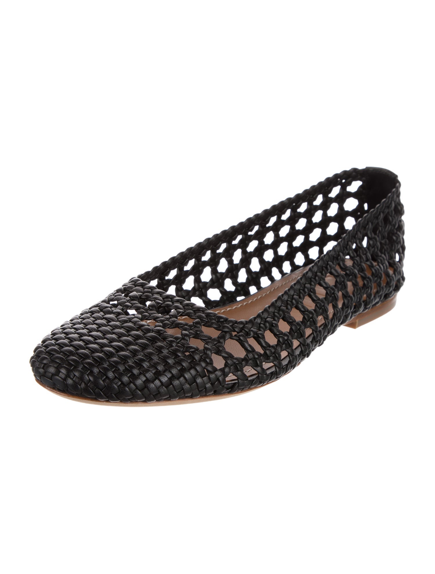 Staud Leather Braided Accents Ballet Flats