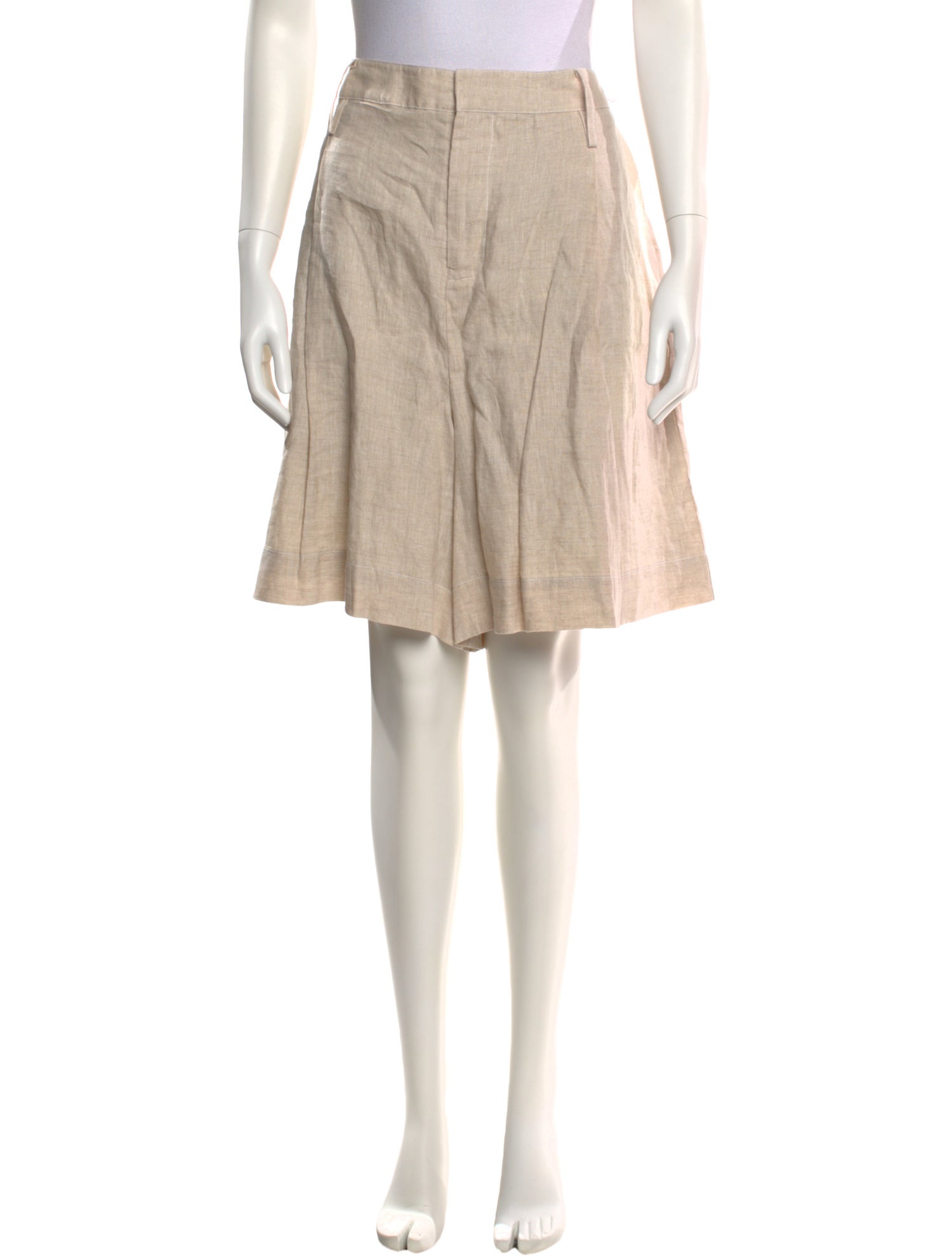 Staud Linen Knee-Length Shorts