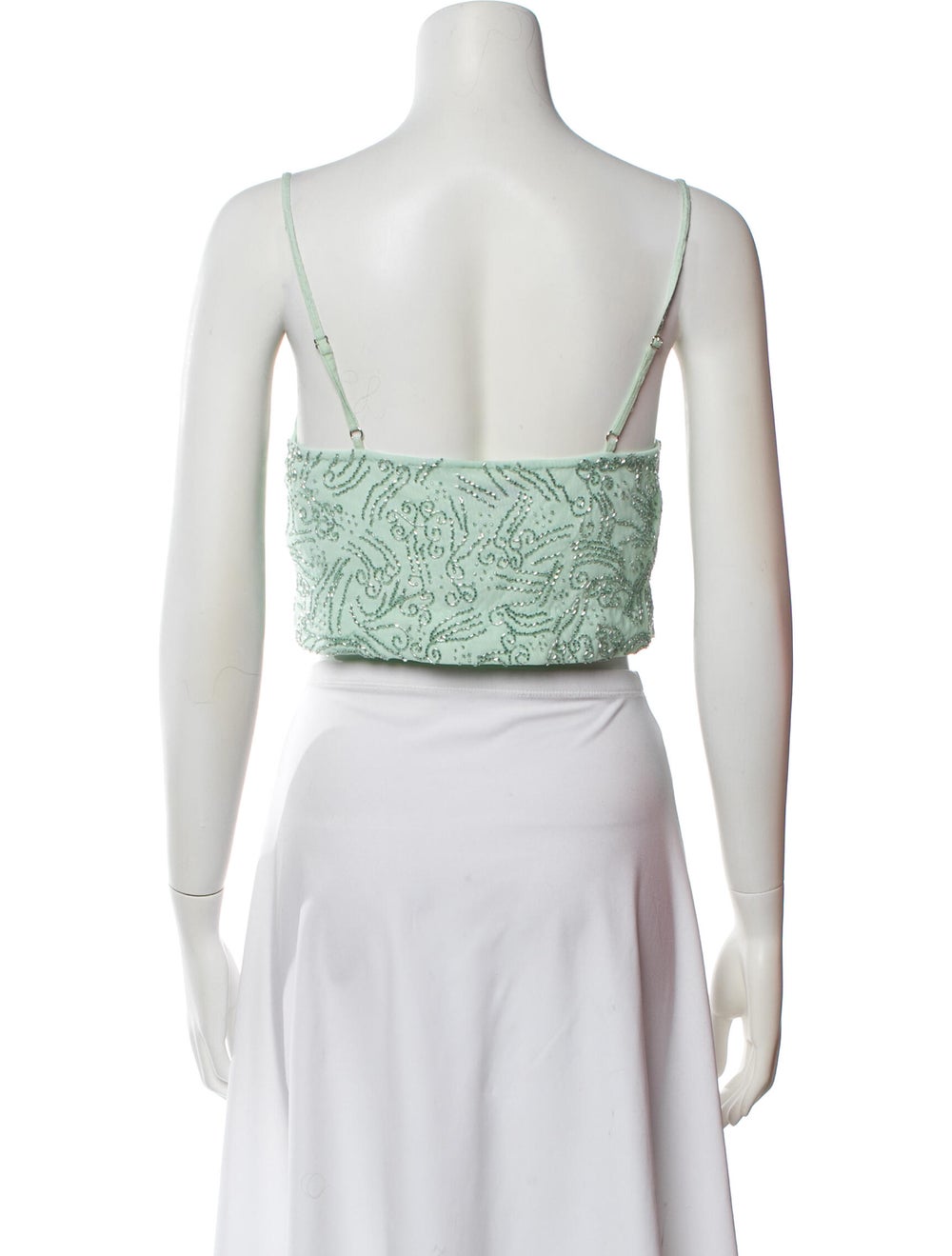 Staud Patterned Square Neckline Crop Top - image 3