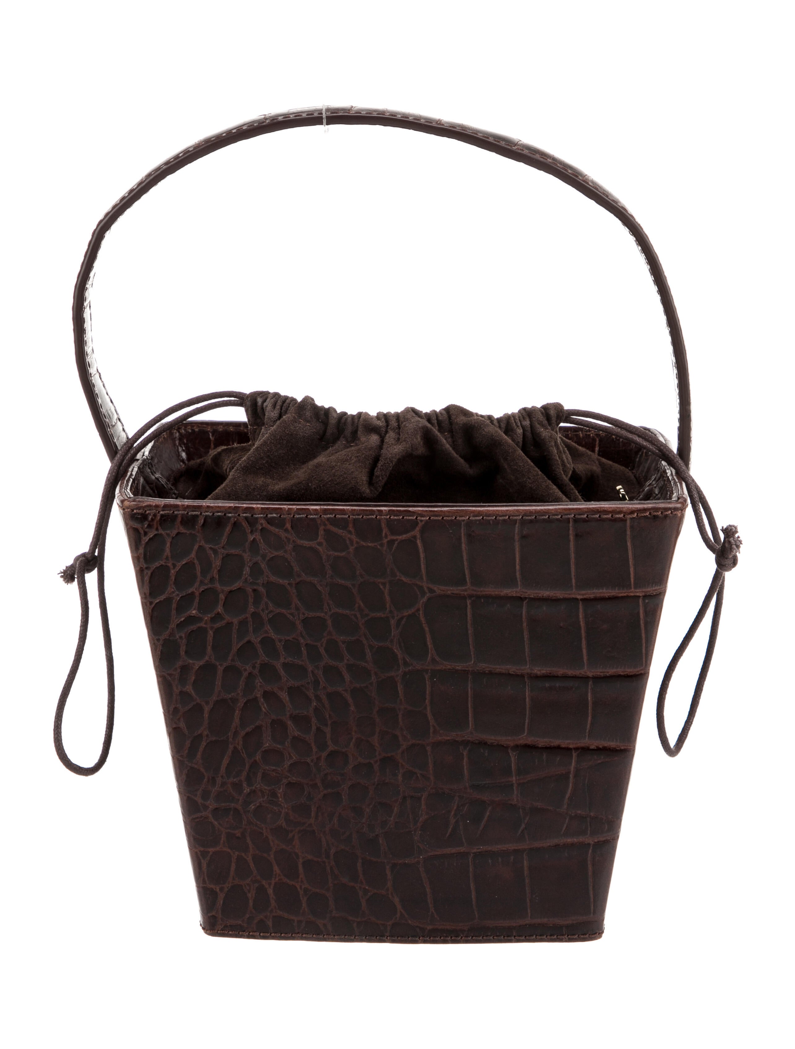 Staud Leather Bucket Bag - Brown Totes, Handbags - WSTFG102453 