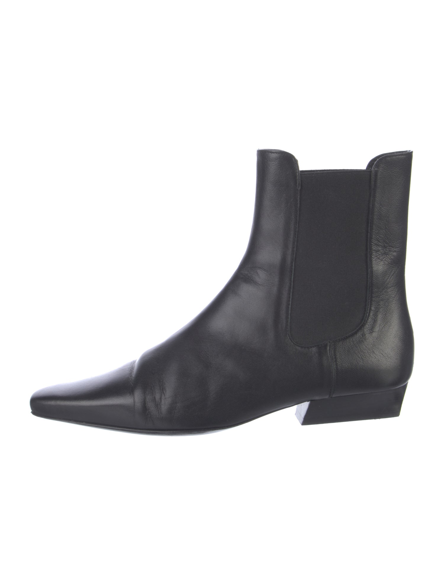 Celine Leather Studded Accents Western Boots - Black Boots 