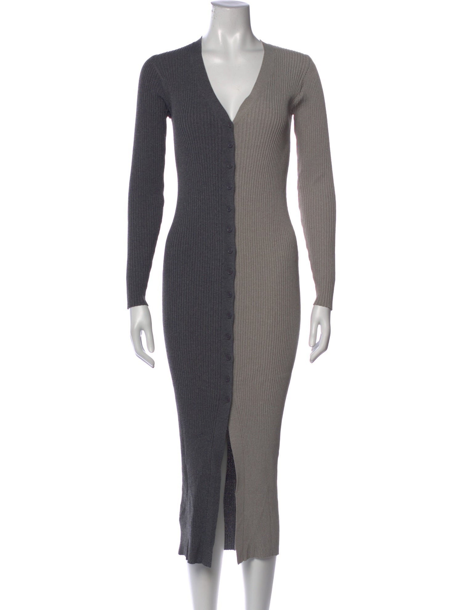 staud grey dress Zinc Dress in Silver