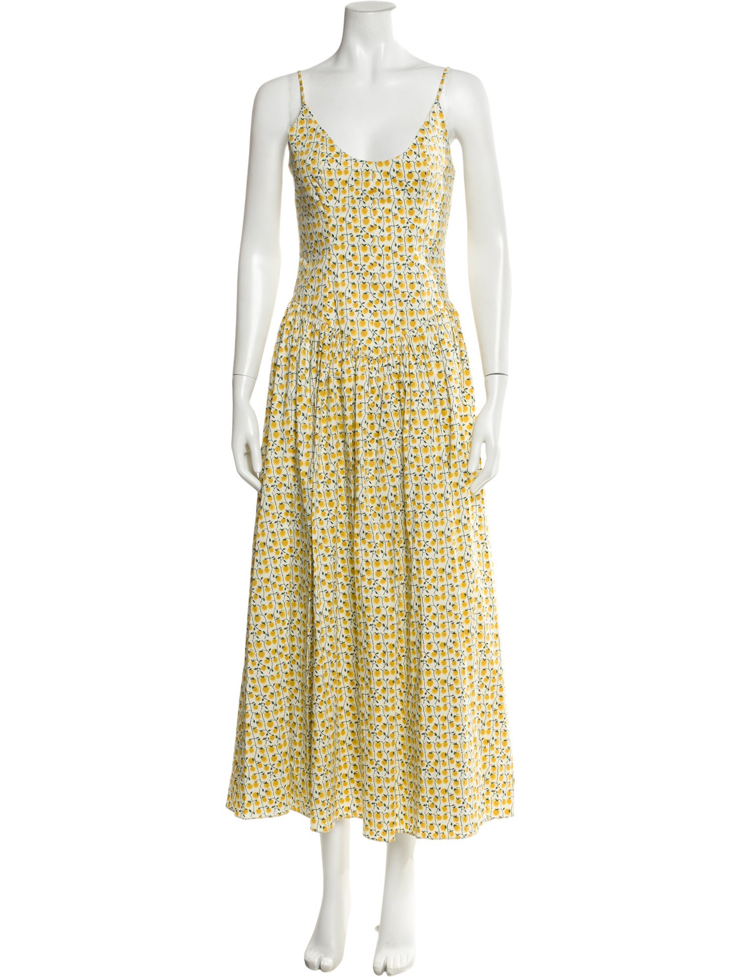 Staud Floral Print Long Dress