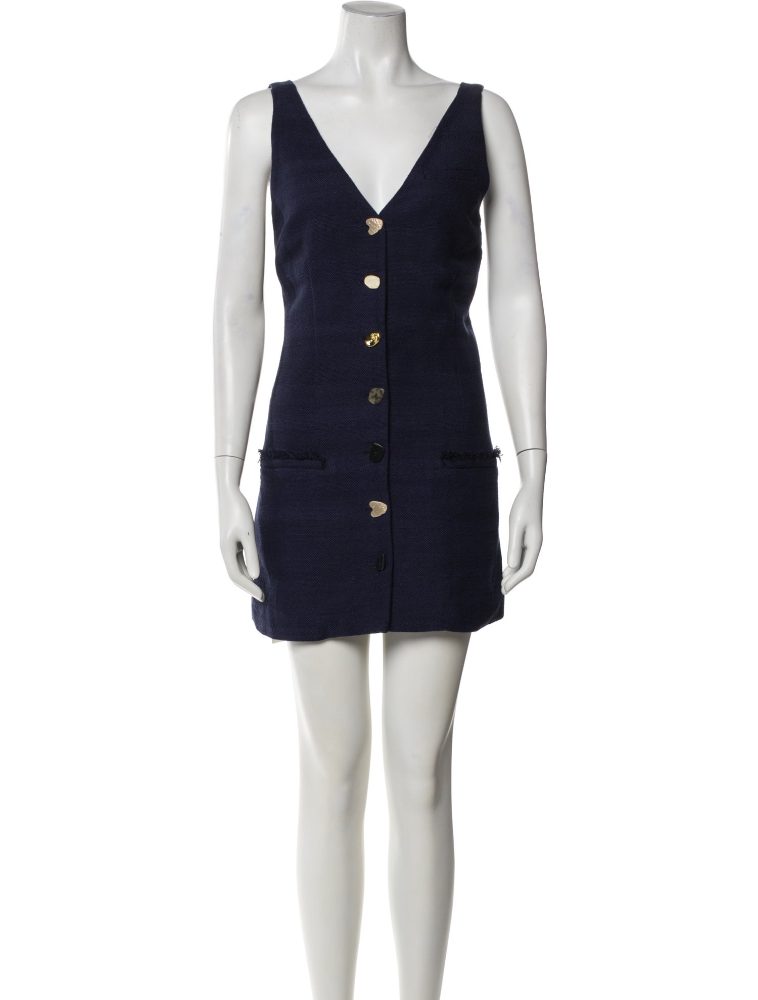Staud V-Neck Mini Dress - Blue Dresses, Clothing - WSTFG104431 | The RealReal Staud V-Neck Mini Dress - Blue Dresses, Clothing - WSTFG104431 | The RealReal