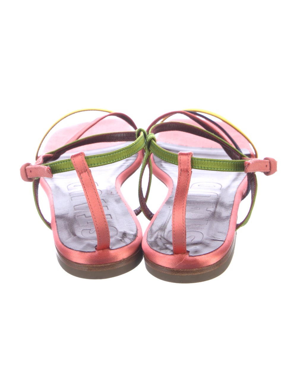 Staud Leather Colorblock Pattern Slingback Sandals - image 4