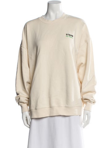 Pre-owned Staud Crew Neck Long Sleeve Sweatshirt In Neutral