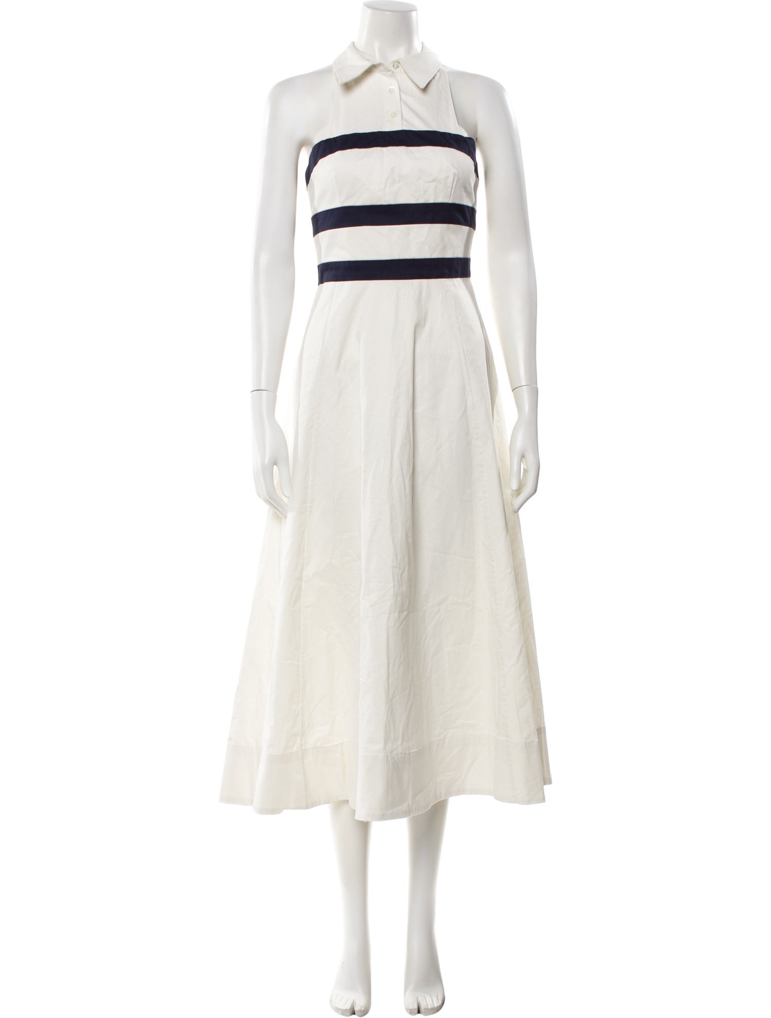staud brown and white striped dress Staud Elena Dress | Stripe | Size S