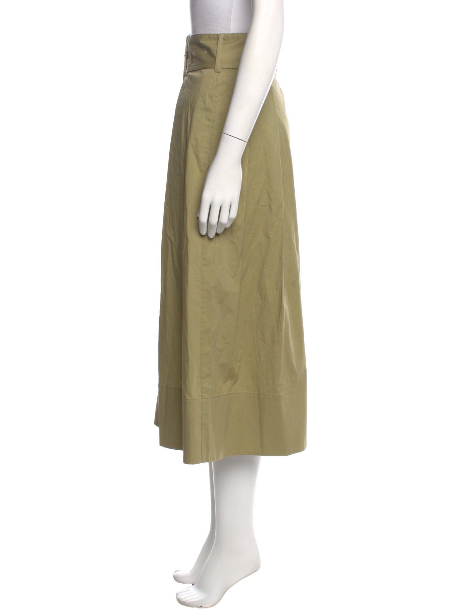 Staud Pleated Accents Midi Length Skirt