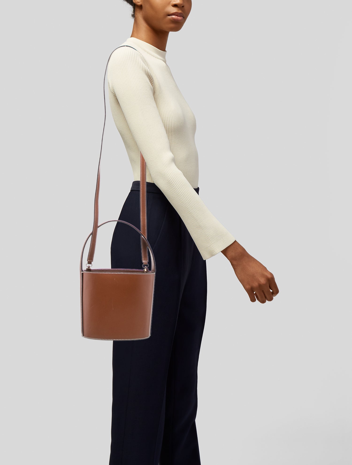 Staud Leather Bucket Bag