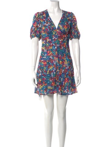 Staud Floral Print Mini Dress