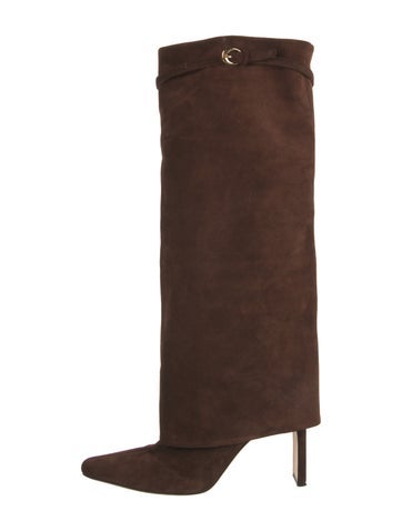 Pre-owned Staud Suede Boots In Brown