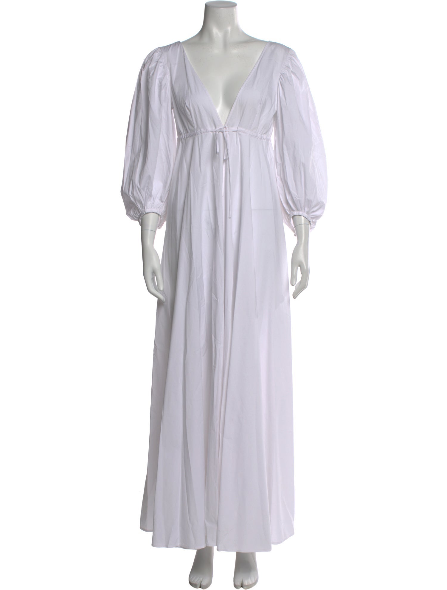 chinese dress ladies STAUD, Wylie Maxi Dress in White, Size 16