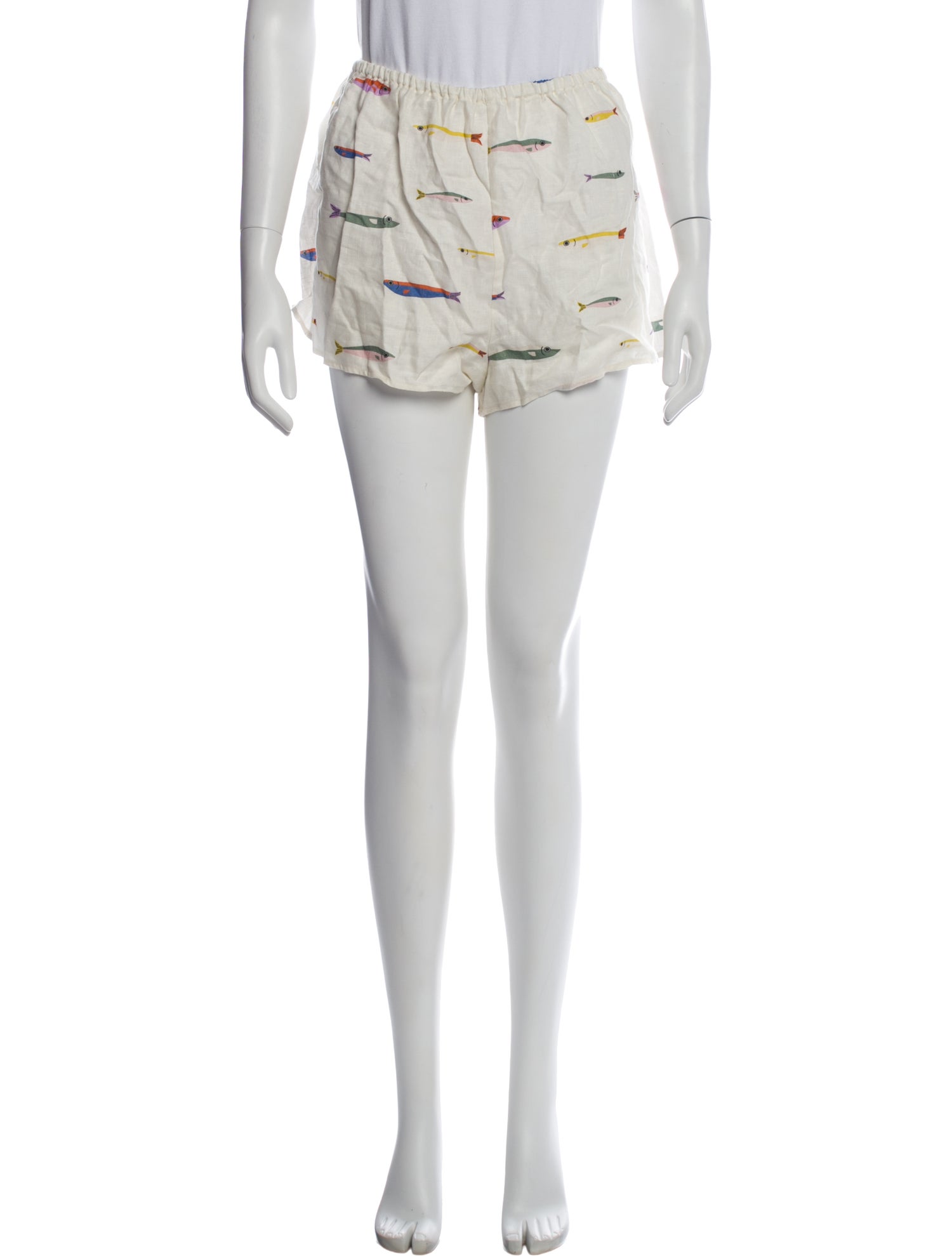 Staud Linen Mini Shorts