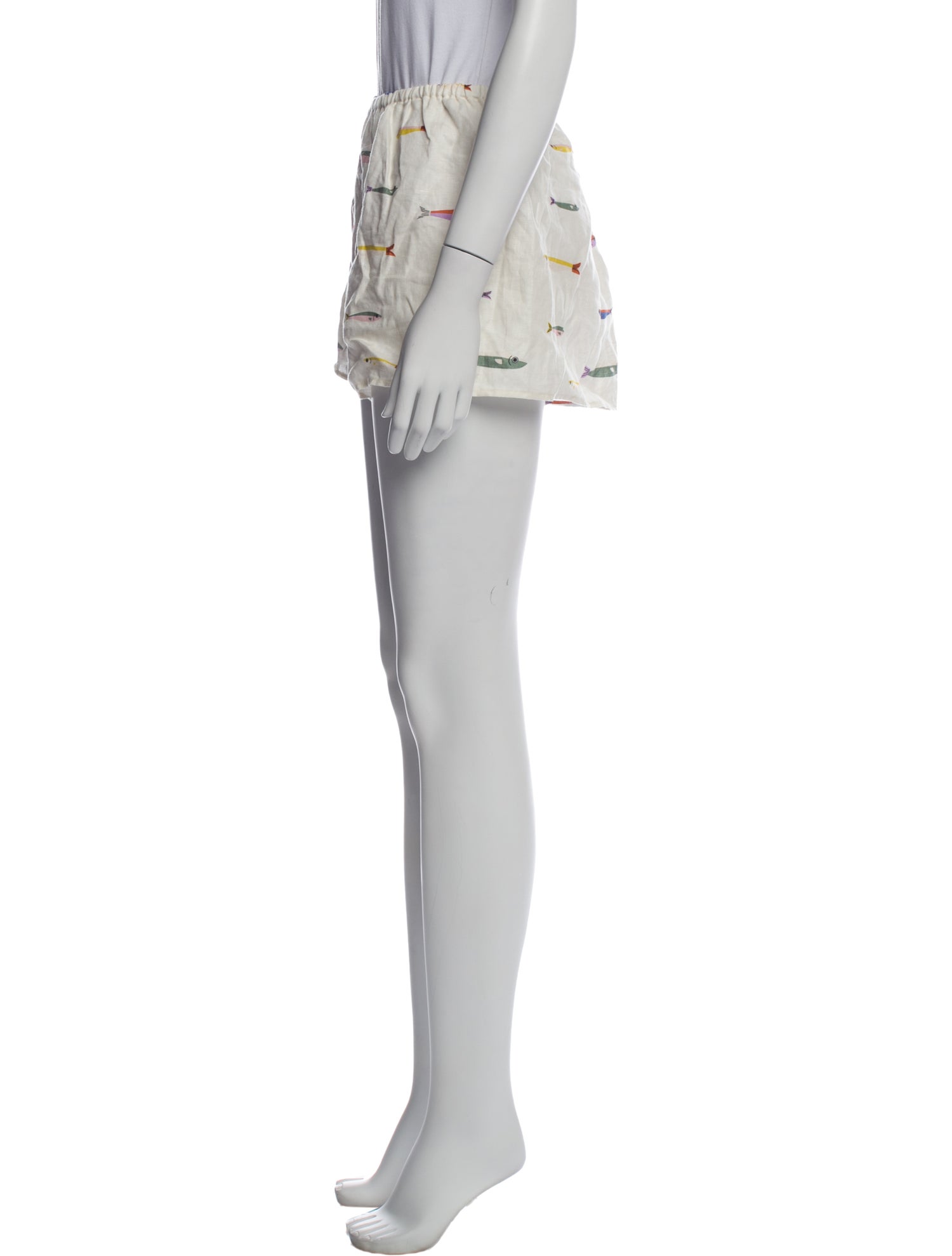 Staud Linen Mini Shorts