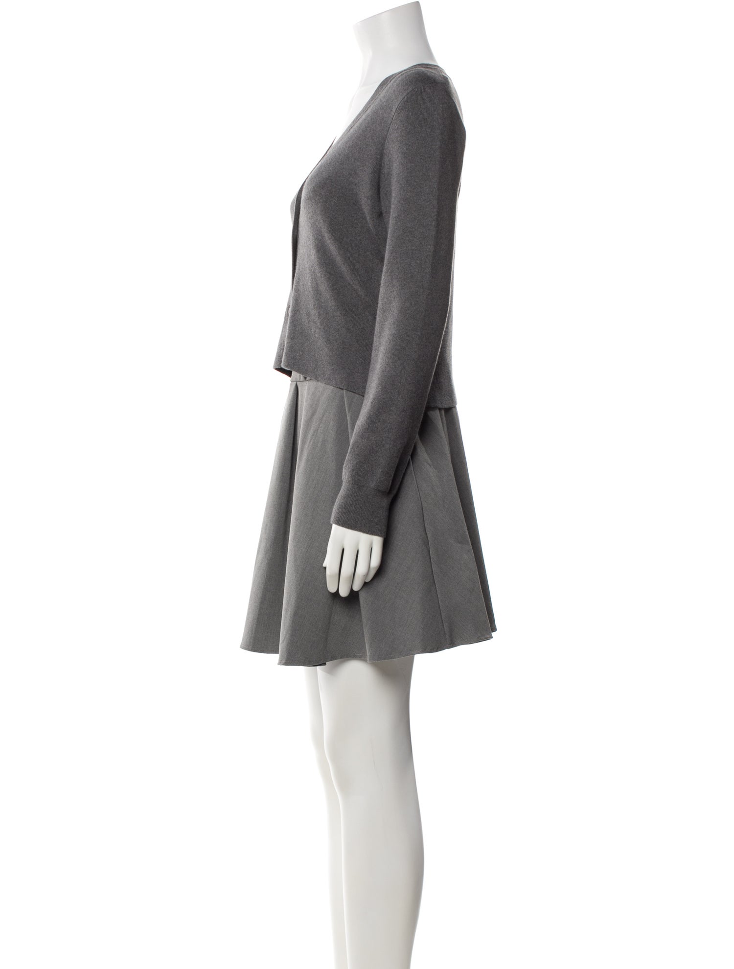 staud grey dress Staud Grey & Taupe Shoko Sweater Dress Staud