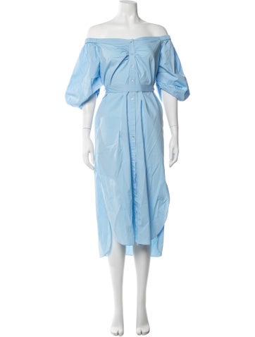 Staud Off-The-Shoulder Midi Length Dress