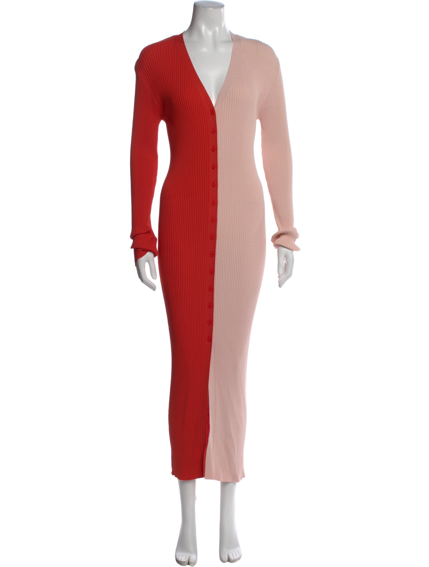 Staud Colorblock Pattern Long Dress