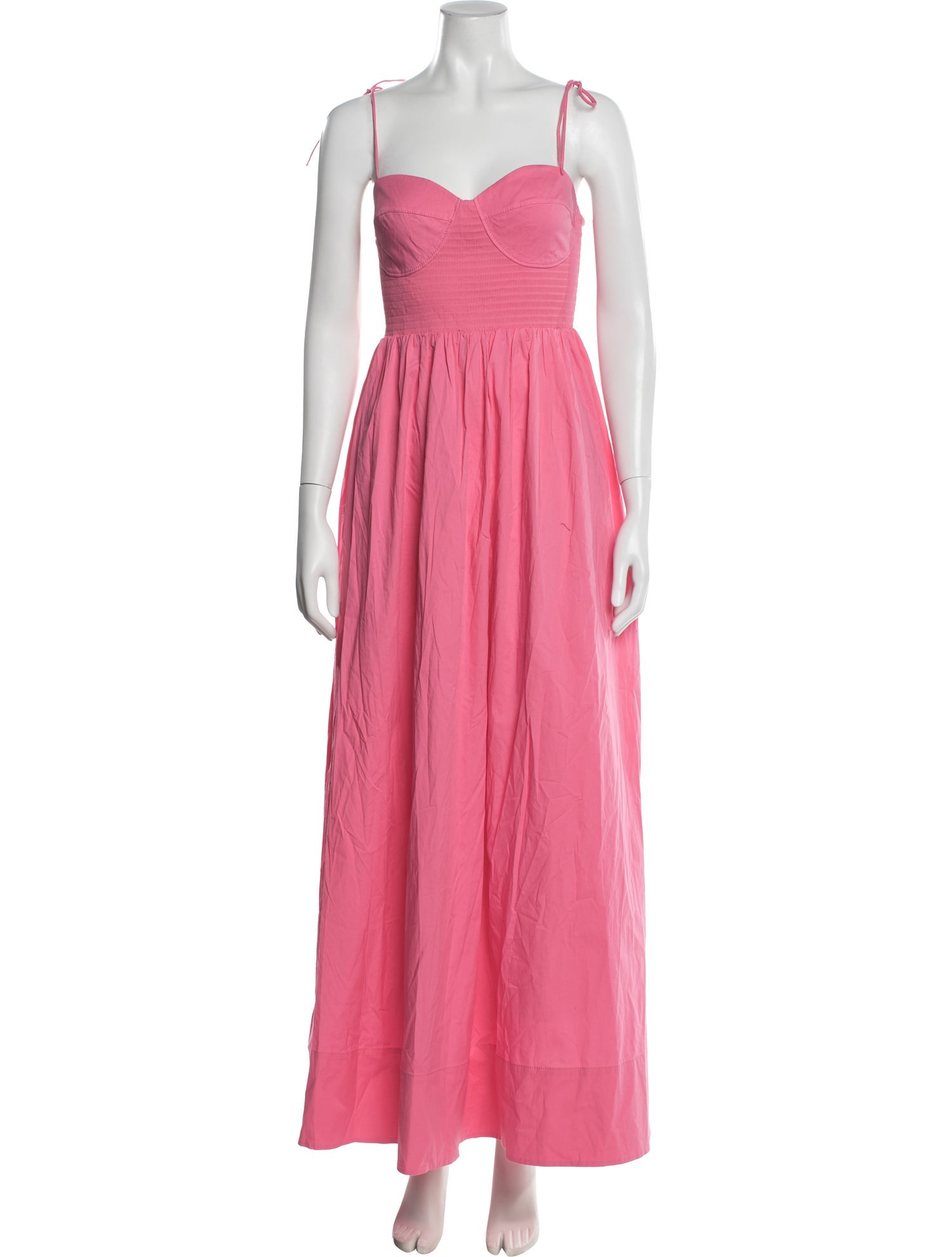 strapless open back dress Asymmetric Ruched Cape Maxi Dress Powder Blush / L