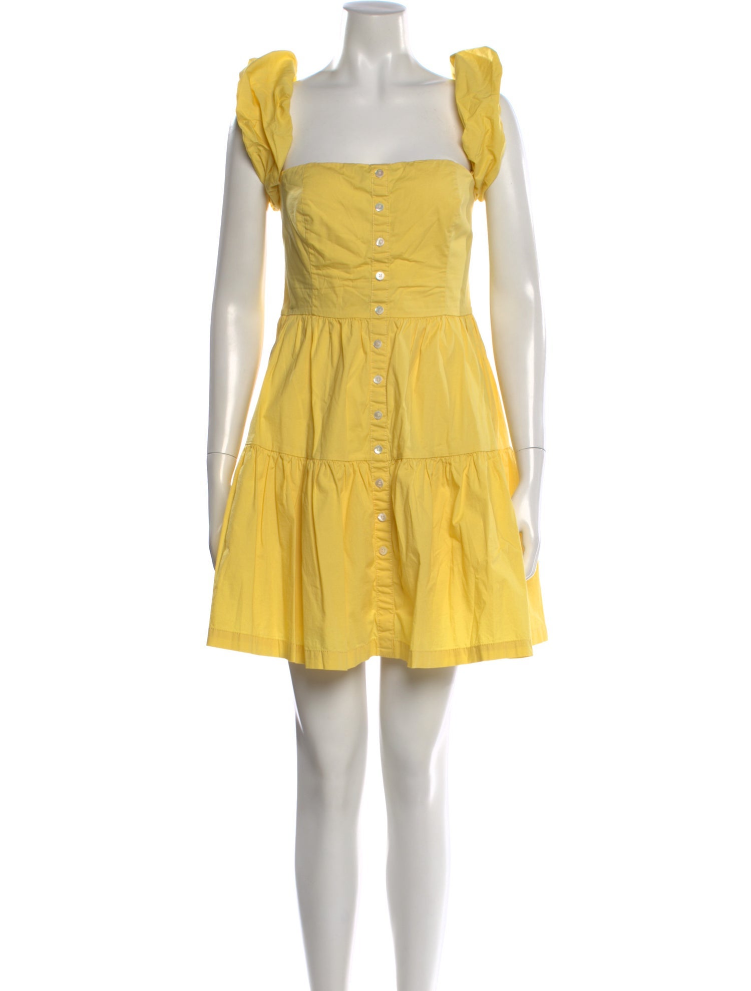 staud square neckline mini dress STAUD, Joy Mini Dress in Ivory, Size 8
