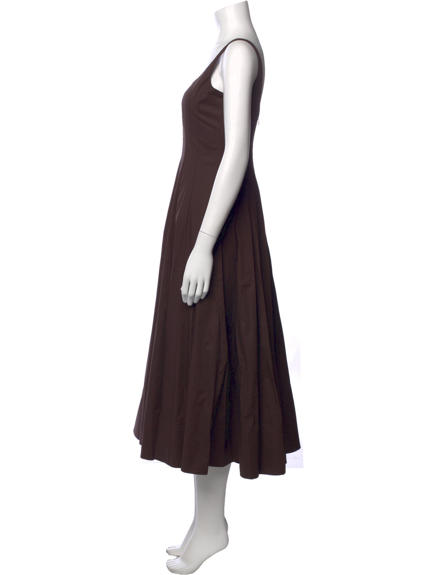 Staud Square Neckline Midi Length Dress