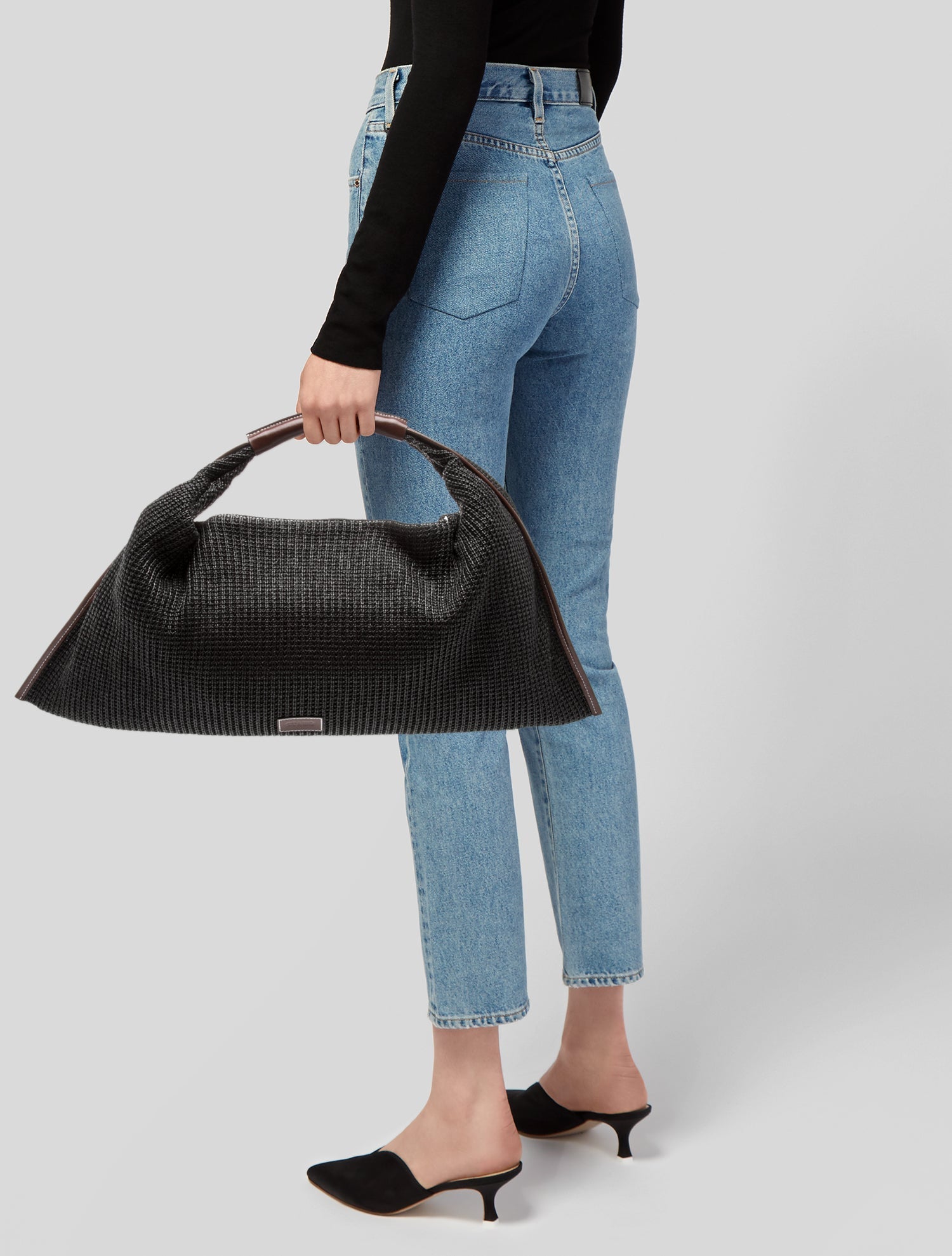 Staud Raffia Jetson Large w/ Tags - Black Totes, Handbags