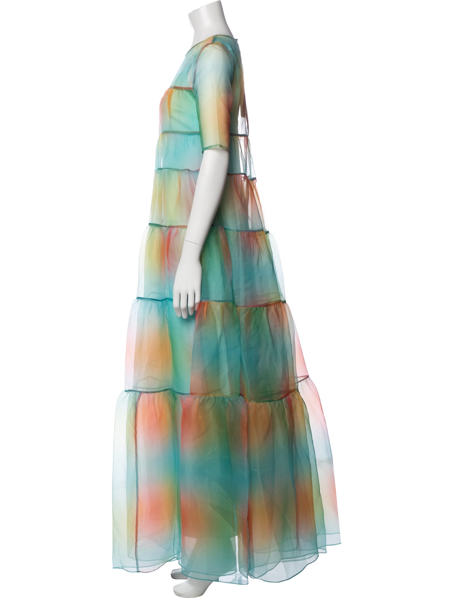 Staud Tie-Dye Print Long Dress