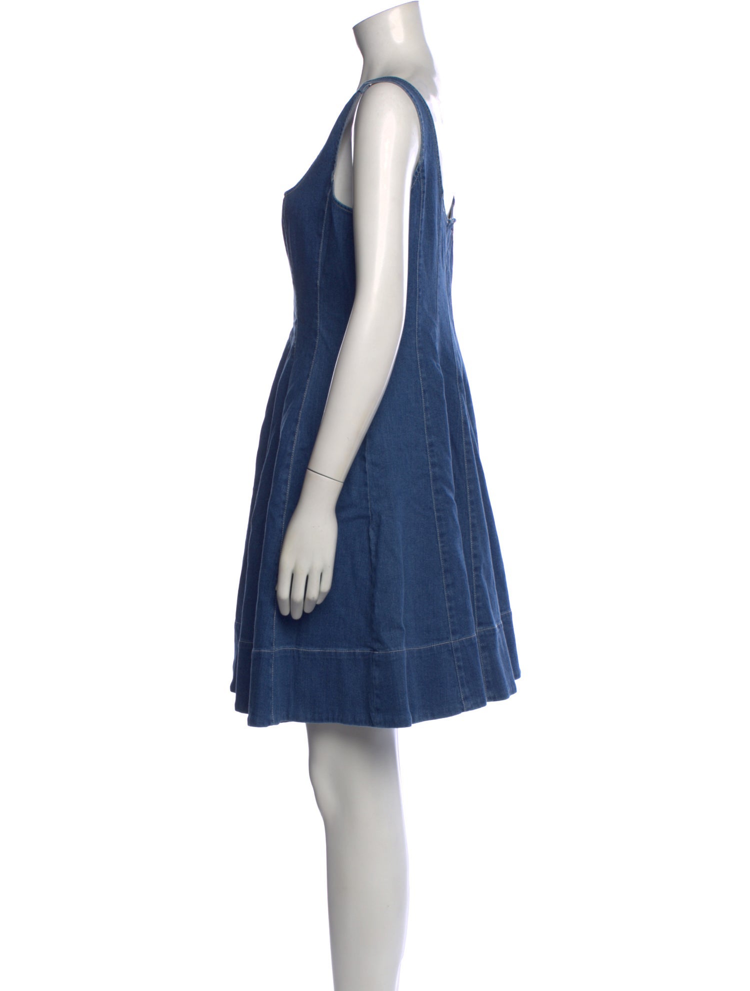 Staud Square Neckline Mini Dress
