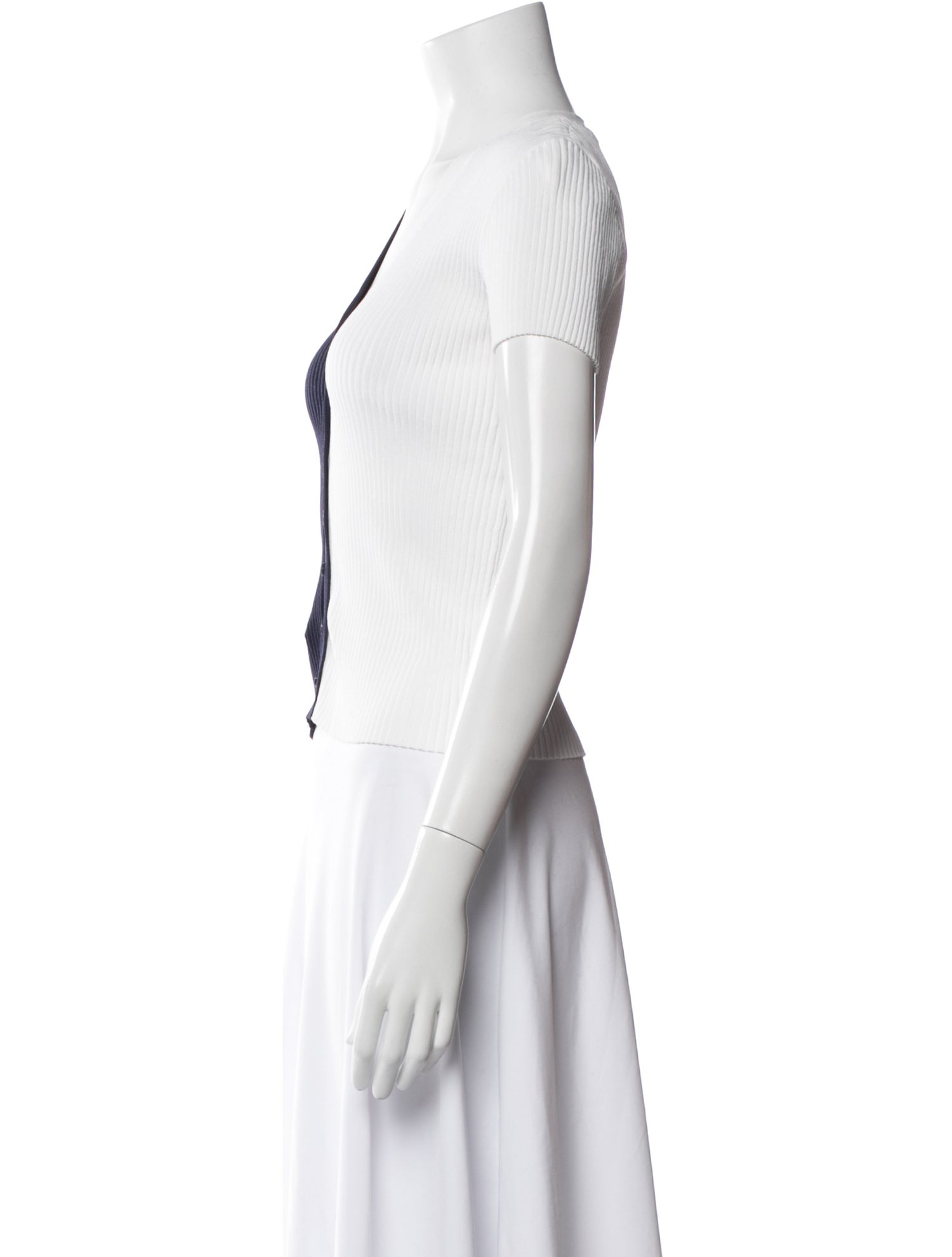 Staud Colorblock Pattern V-Neck Top