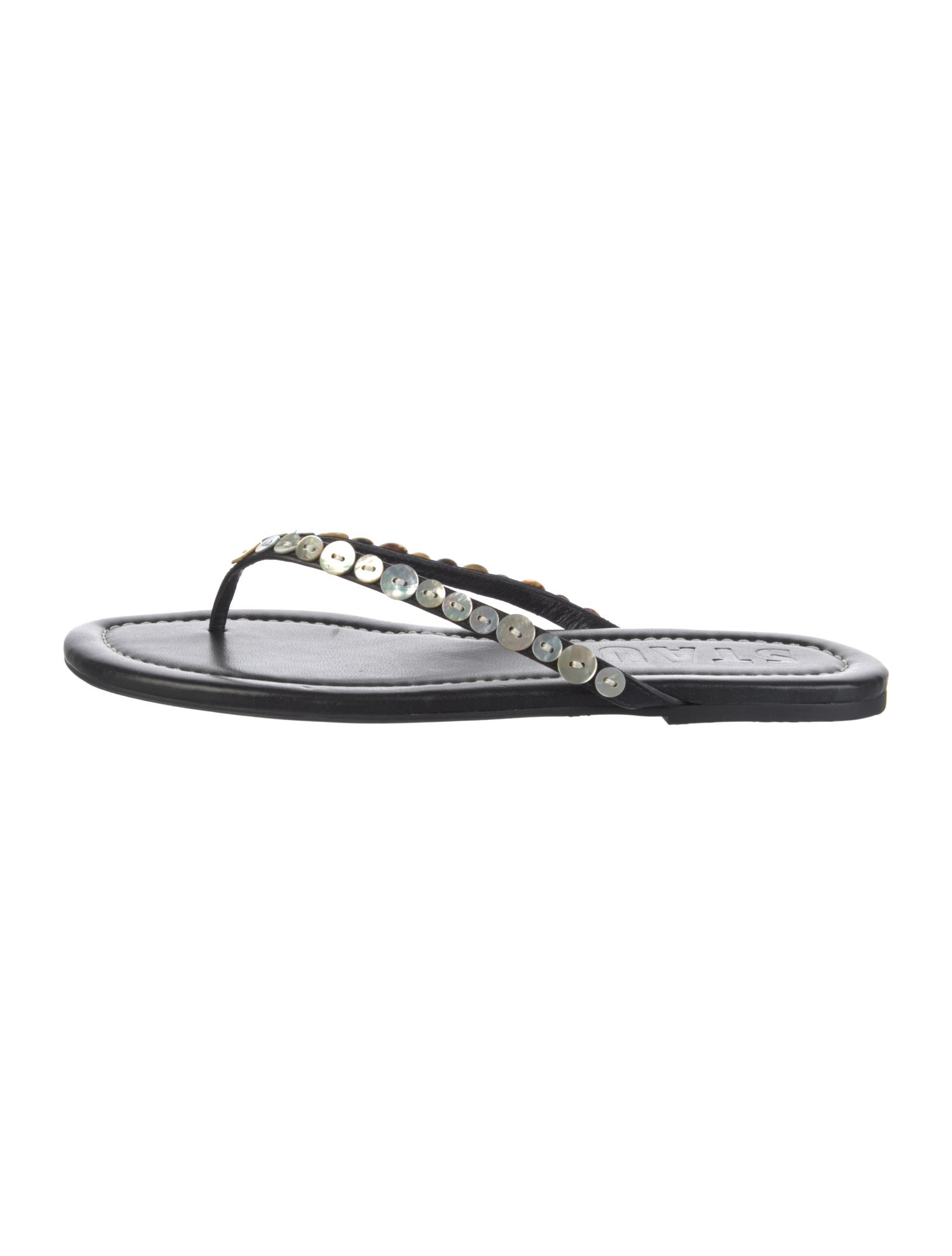 Staud Leather Flip Flops