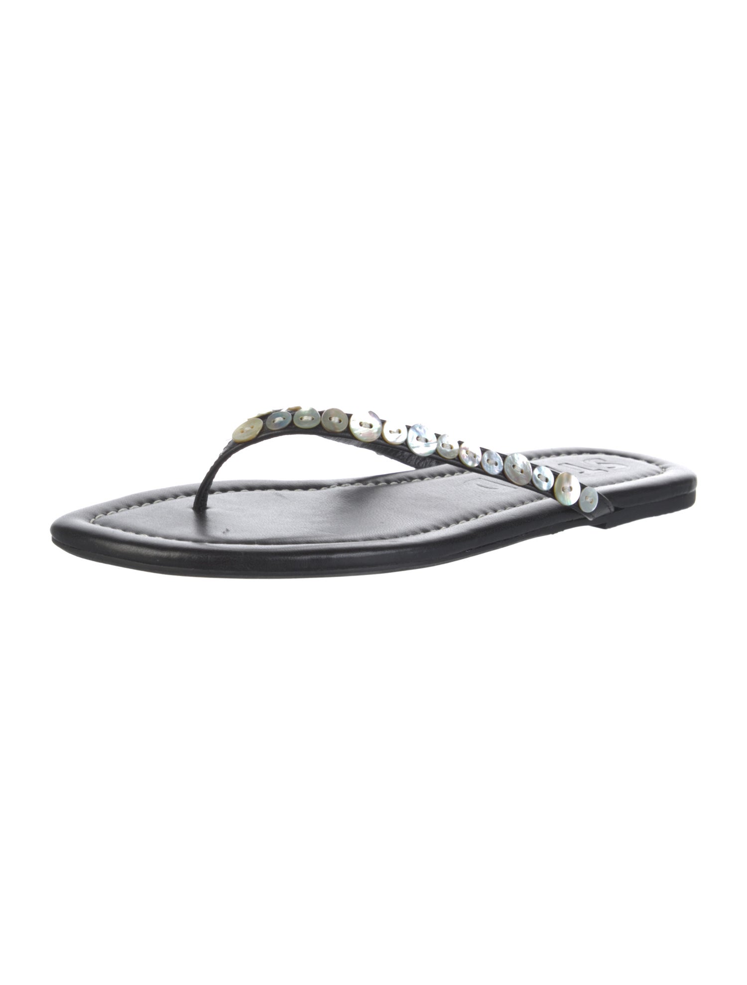 Staud Leather Flip Flops