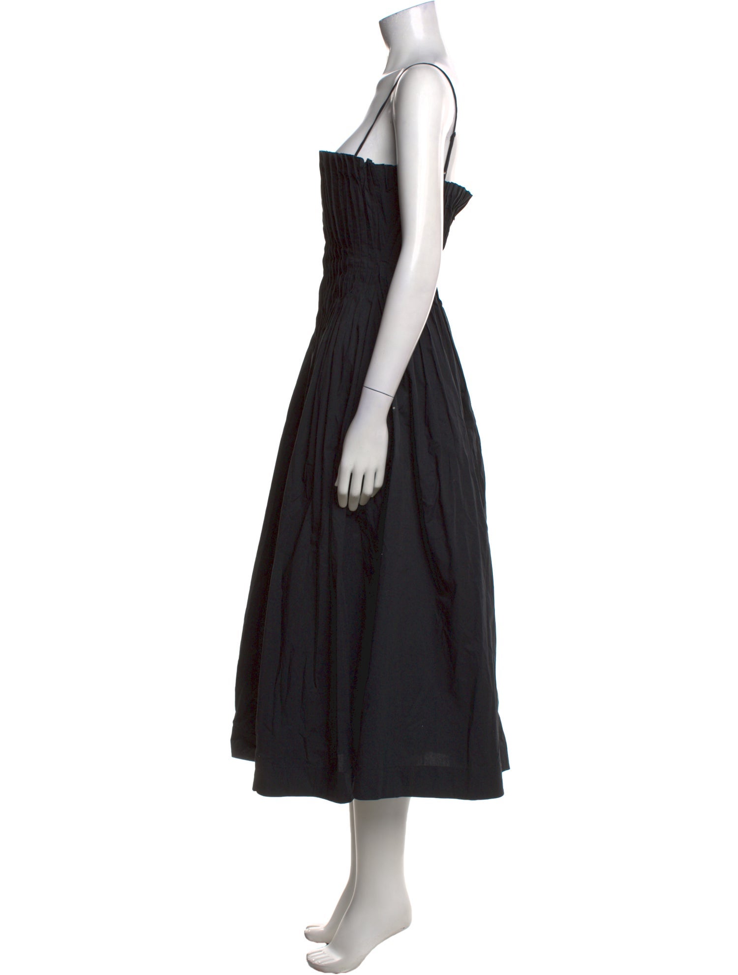 Staud Square Neckline Midi Length Dress